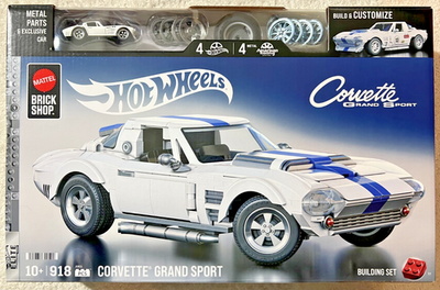 HOT WHEELS BRICK SHOP CORVETTE GRAND SPORT BUILDING SET 918 PIECES