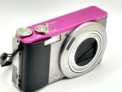 Ricoh CX3 10.0 MP 10.7x Zoom Compact Digital Camera two-tone Pink