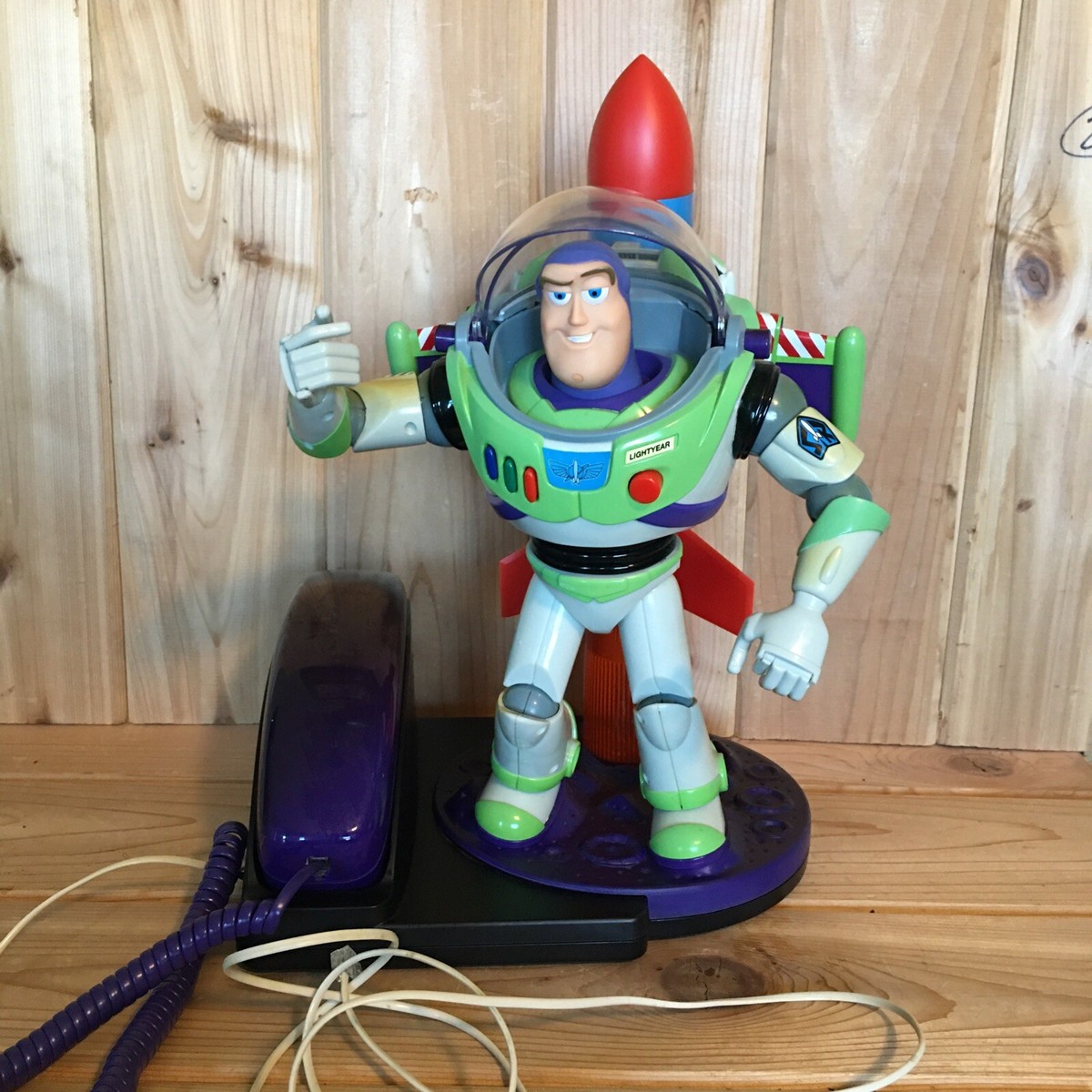 Toy Story Buzz Lightyear Takeoff Rocket Landline Phone Vintage
