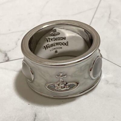 Vivienne Westwood Ring Size 6.5-7 King Silver and Ivory NO BOX