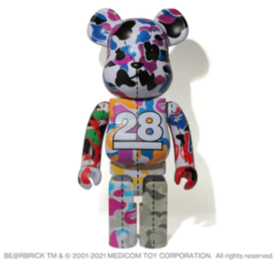 Bearbrick x BAPE 28th Anniversary Camo #2 1000% A Bathing Ape Bear