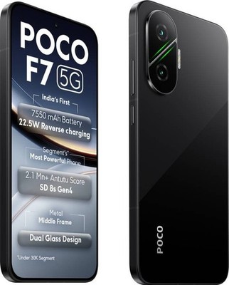 POCO F7 5G (Silver, 512GB 12 GB ) 8s Gen 4 Processor NFC 6.83