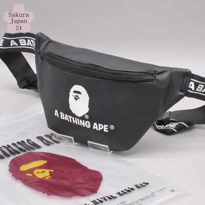 BAPE Sling Bag Crossbody PVC Black 2019 SPR Official Japanese