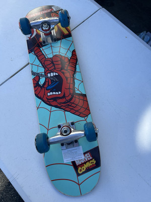 Santa Cruz x Marvel Spiderman Skateboard Preowned Scuffs Wear | eBay