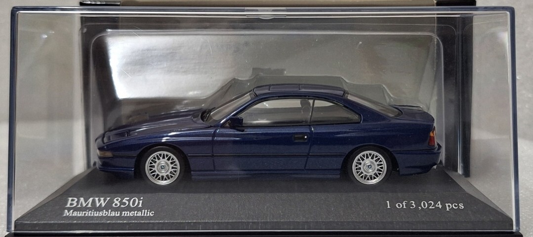 BMW 8-Series 850i Coupe (E31) 1991 Blue Met 1:43 Minichamps