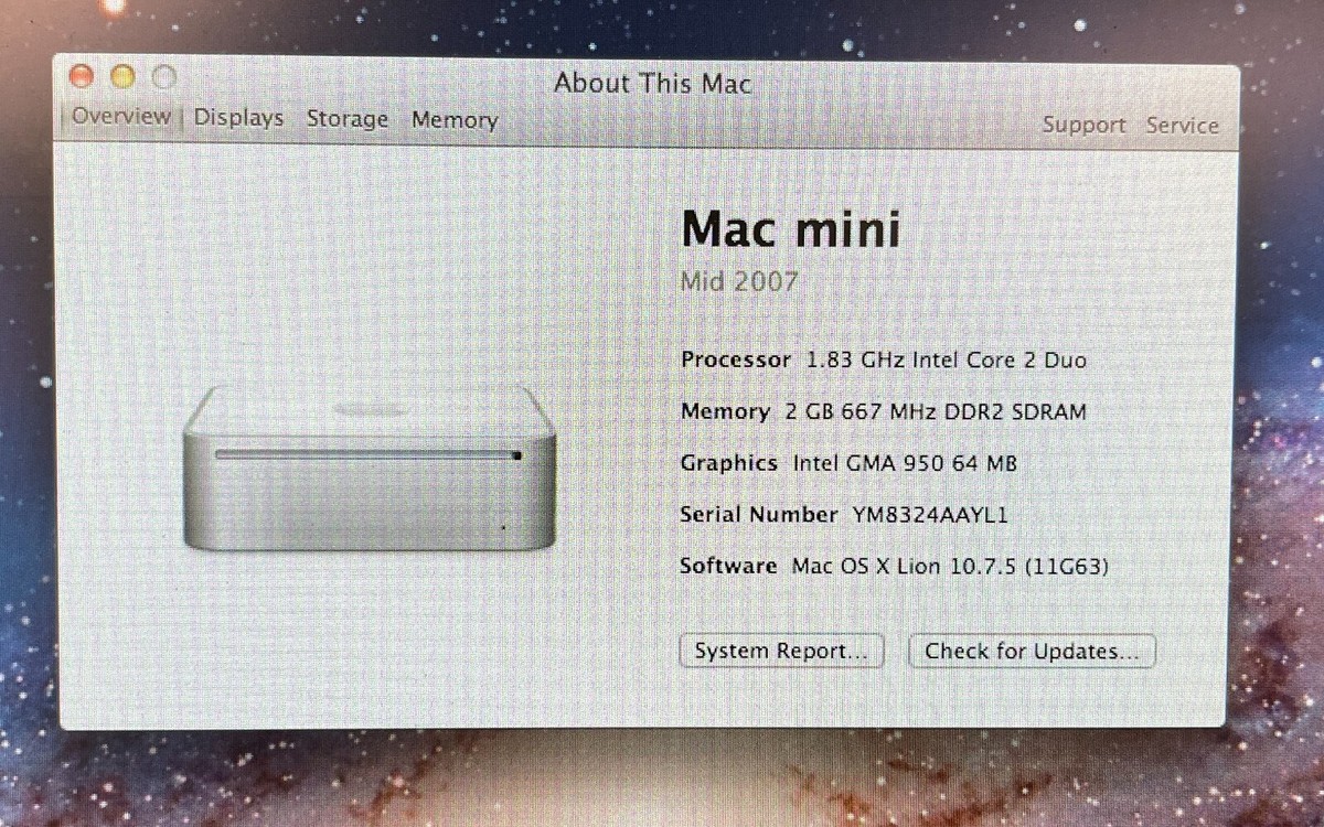 Apple Mac mini August 2008 1.83GHz Intel Core 2 Duo (MB138LL/A