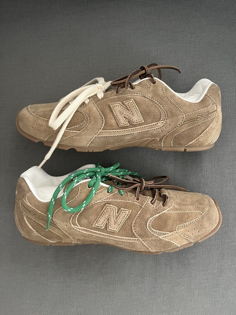 New Balance x Miu Miu 530 SL Suede Sneakers Ecru Size 42 EU / US