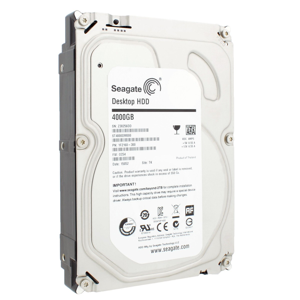 Seagate ST4000DM000 4 TB,Internal,5900 RPM,3.5 inch Hard Drive for