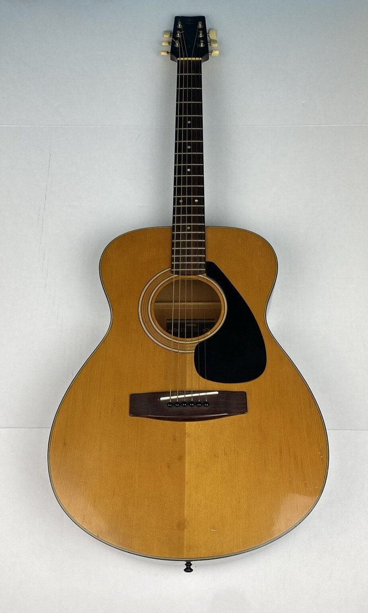 Vintage Yamaha Guitar Acoustic FG-110 Black Label with Case Music