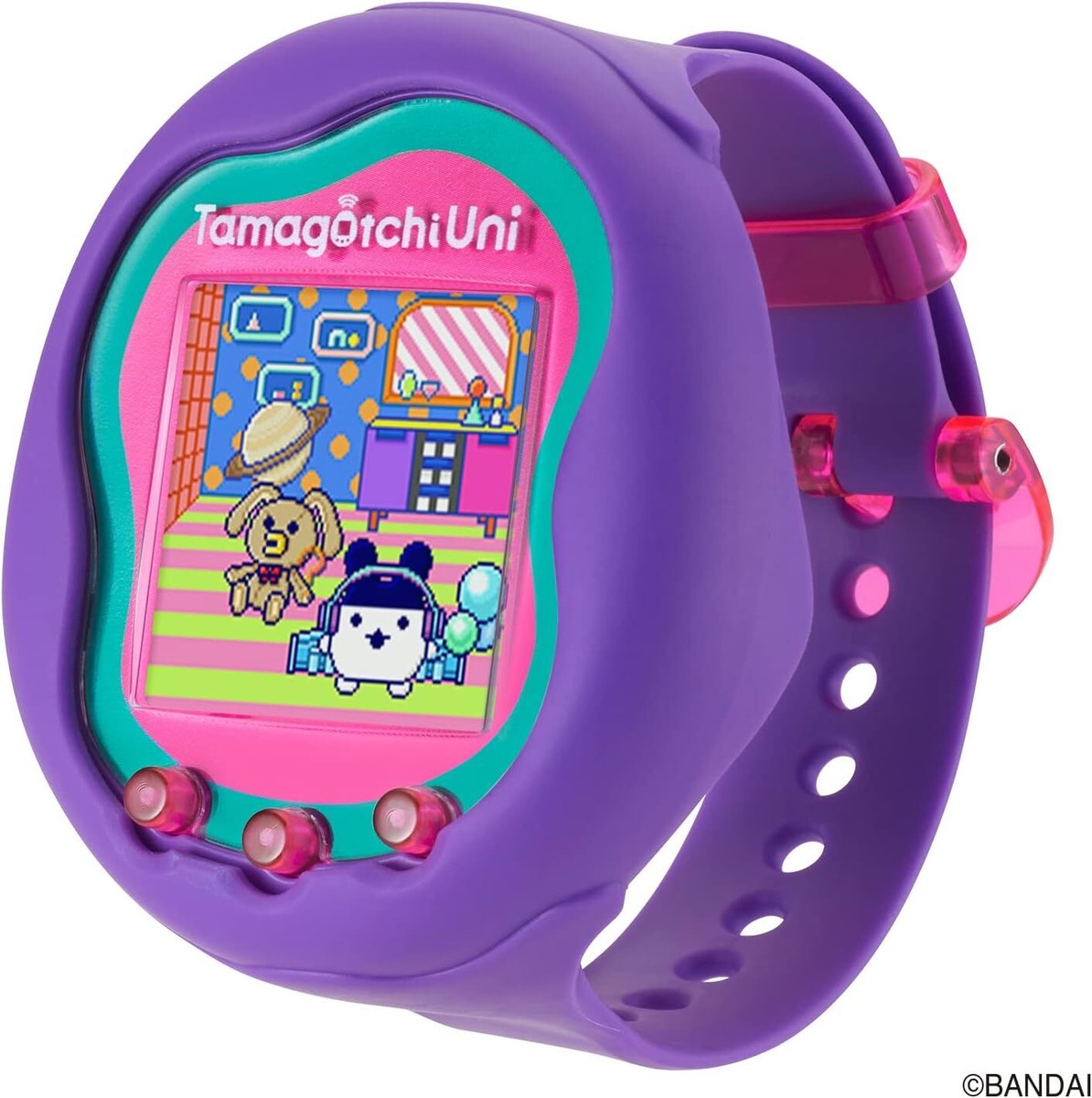 BANDAI Tamagotchi Uni Purple Virtual Pet Communication Ages 6 and