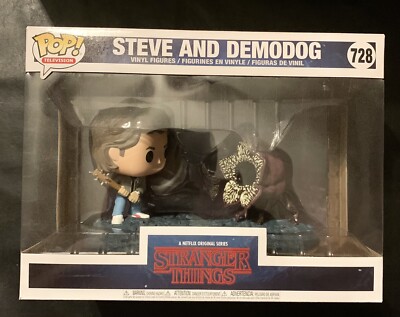 Funko 728 Stranger Things Steve And Demodog TV Moment | eBay