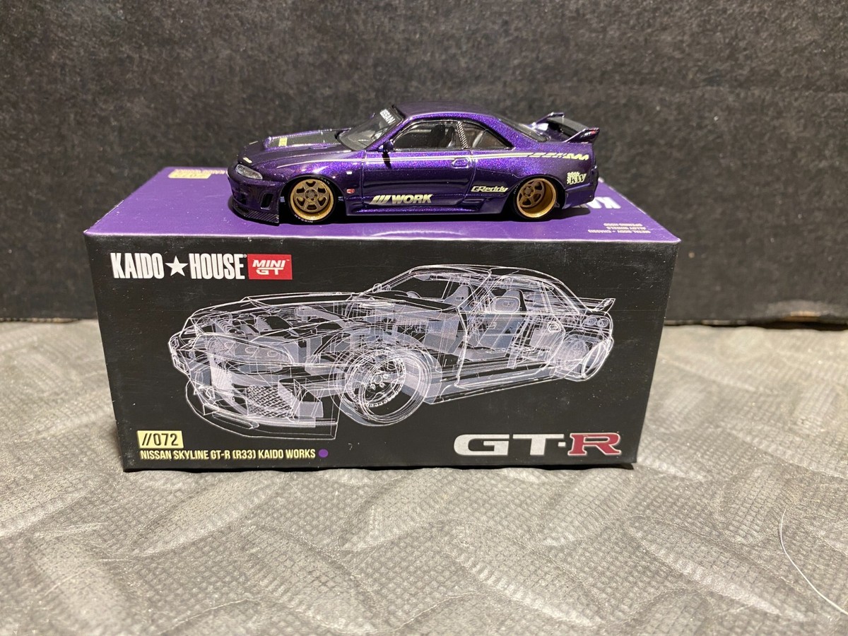 1/64 MINI GT KAIDO HOUSE #72 1994 NISSAN SKYLINE GT-R R33 PURPLE