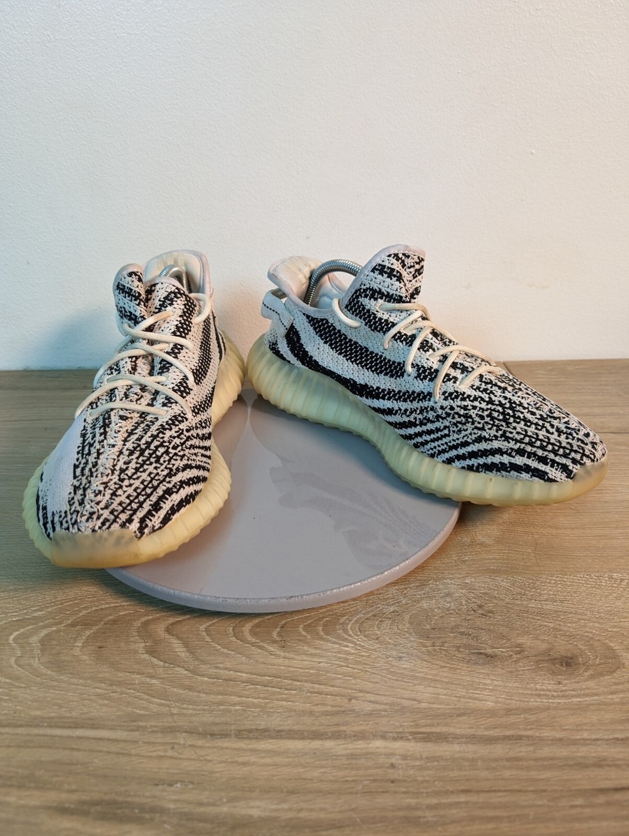 ADIDAS YEEZY BOOST 350 V2 ZEBRA WHITE BLACK RED SZ 9.5 CP9654 | eBay