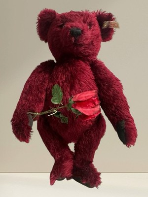 Steiff Dew Drop Rose Crimson Red Teddy Bear Austrian Crystal | eBay