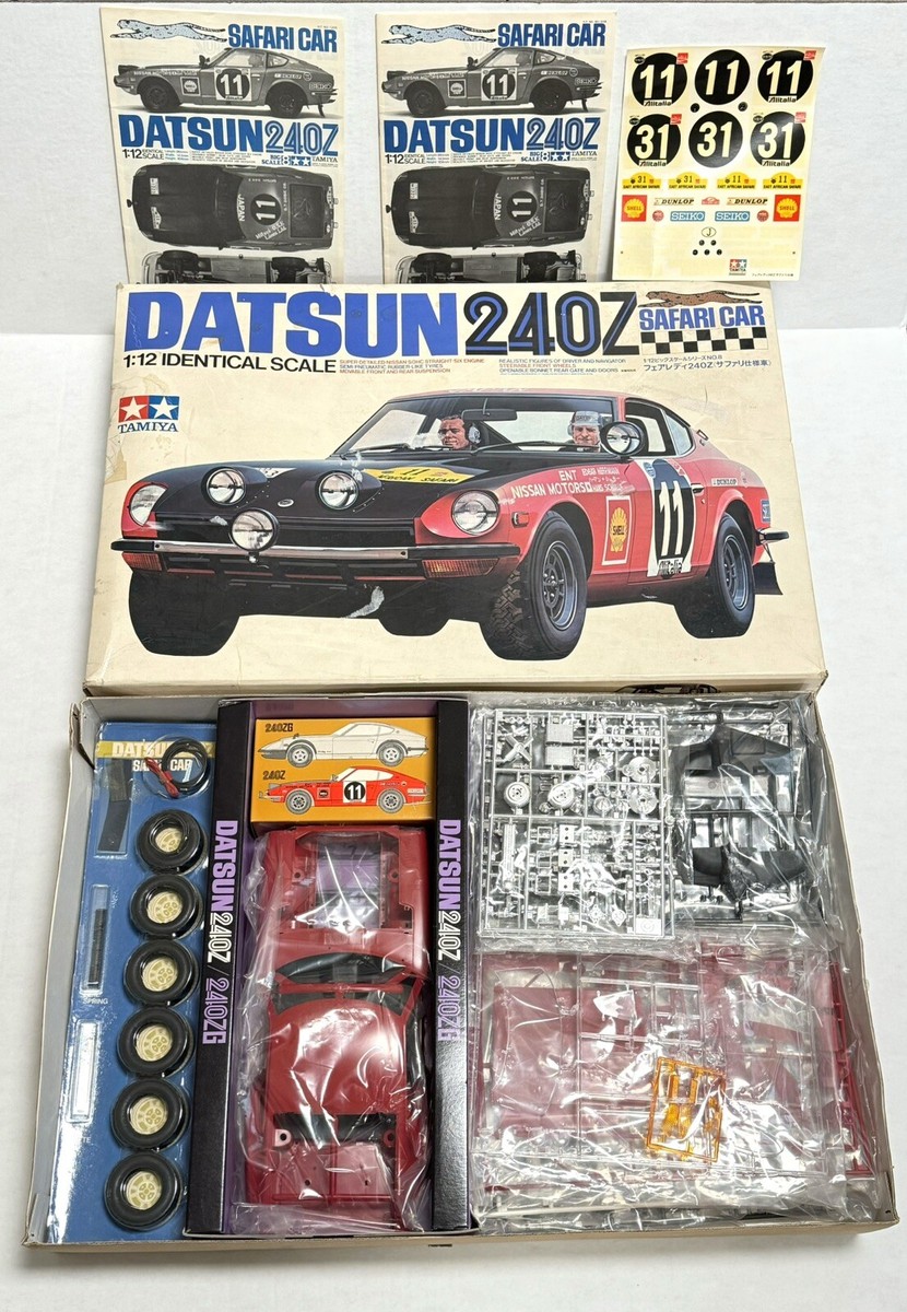 Tamiya 1/12 Scale Datsun 240Z Safari Car Model Kit 1208 Made In