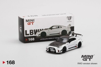 MINI GT 168 LB-Silhouette WORKS GT NISSAN 35GT-RR Ver.1 White RHD