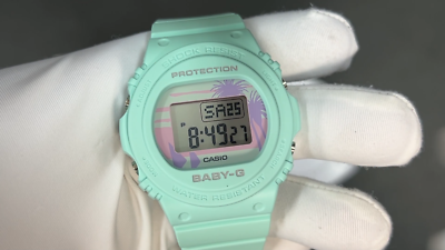 Casio BABY-G BGD-570BC-3 80's Beach Colors Pastel Blue Wrist Watch