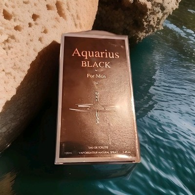 Aquarius Black For Men 3.4 FL Oz Eau De Toilette Natural Spray NEW