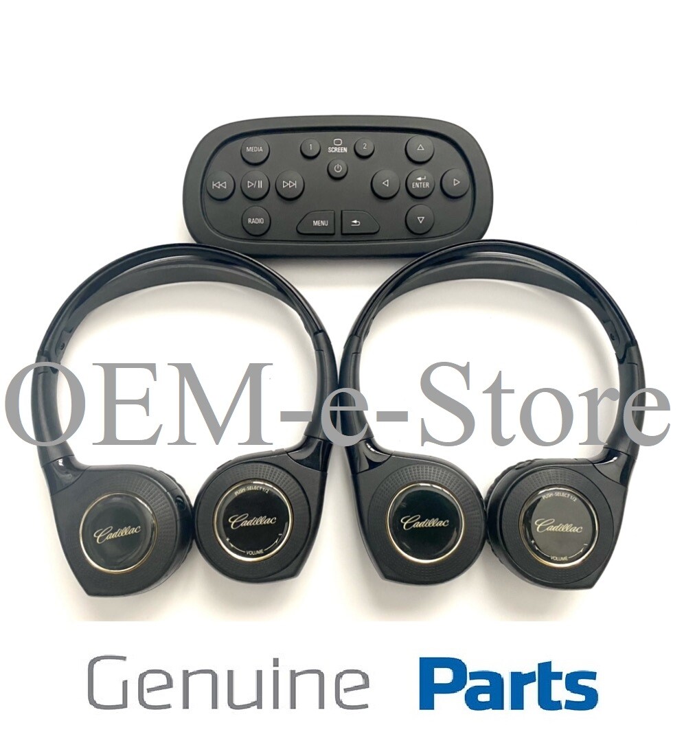 Cadillac ワイヤレスヘッドホン 2台 リモコンセット 23140631 Cadillac