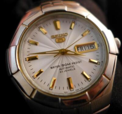 Sporty Large Chunky 42mm White Seiko Divers 7S36 02J0 Day/Date