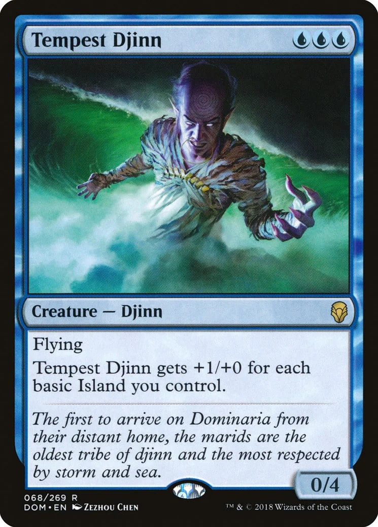 Tempest Djinn Dominaria NM Blue Rare MAGIC THE GATHERING MTG CARD