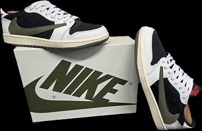 Size 8.5 - Travis Scott x Air Jordan 1 OG SP Low Medium Olive | eBay