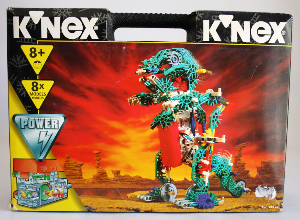 ULTRA RARE VINTAGE 1996 KNEX 322 PCS 24123 8 DINOSAURS MODELS