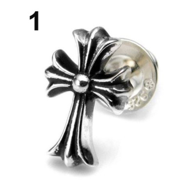 Authentic [Chrome Hearts] Stud Earring - Cross Fat and more