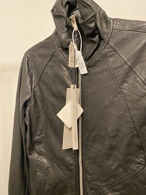 NEW Rick Owens Intarsia High Neck Leather Jacket FW11 Motocycle