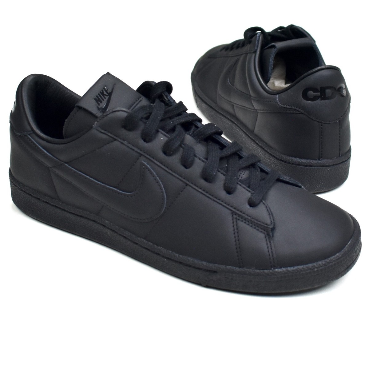 NWT Comme des Garcons Nike Tennis Classic SP CDG Black Leather
