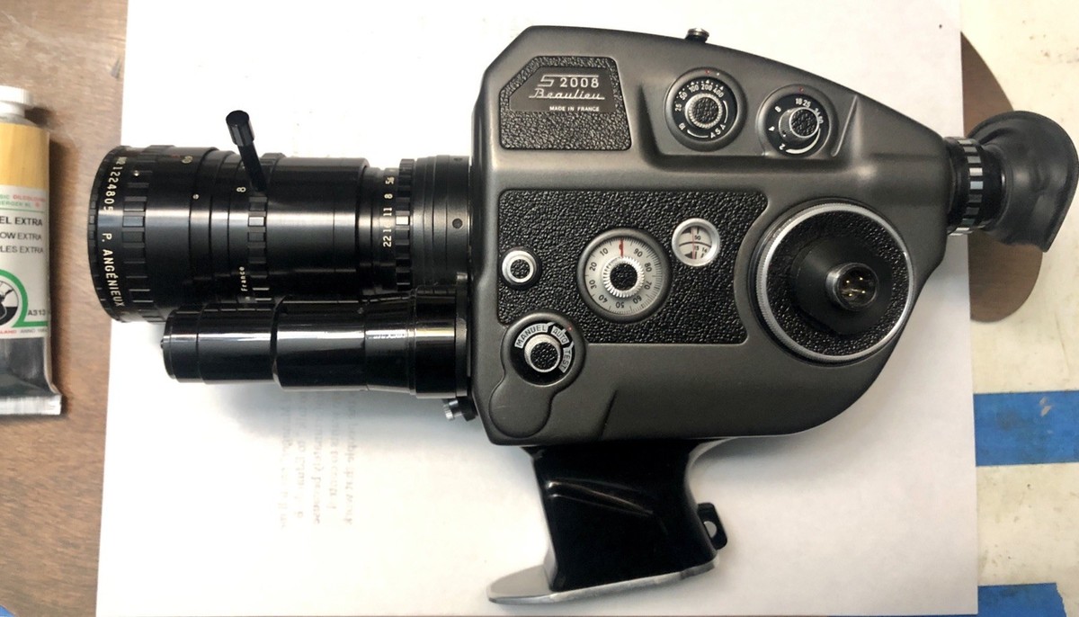 Beaulieu S2008 Super8MM camera with P. Angenieux 8-64mm 1.9 Lens