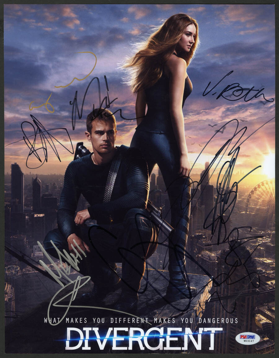 SHAILENE WOODLEY DIVERGENT CAST SIGNED 11x14 Photo 10 LETTER PSA