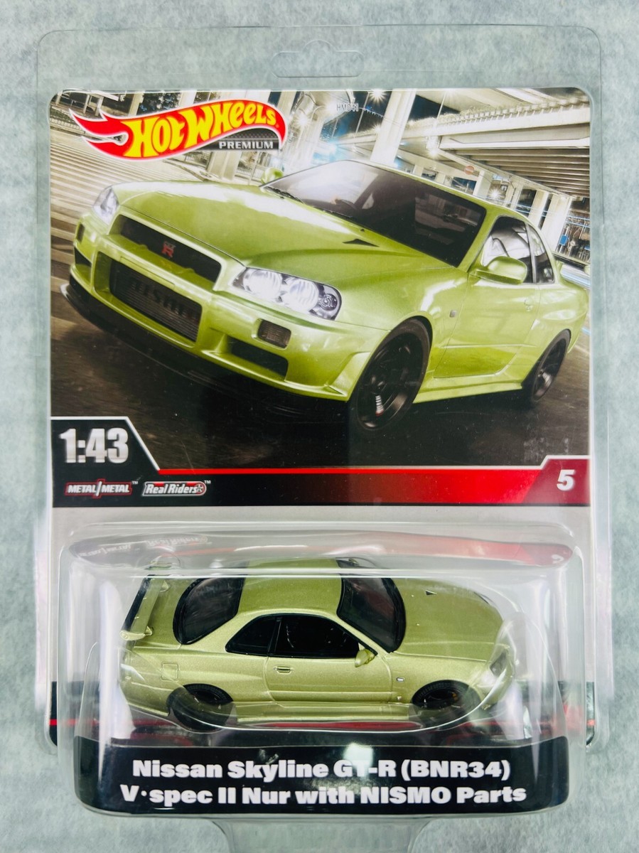 🎌Hot Wheels Premium Nissan Skyline GT-R (BNR34) V-spec II Nur 1