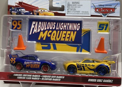 Disney Pixar Cars Fabulous Lightning McQueen and Dinoco Cruz