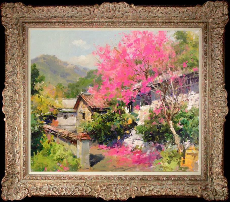 森 正明 油彩画 大正池 SM 森 正明 油彩画 大正池 SM