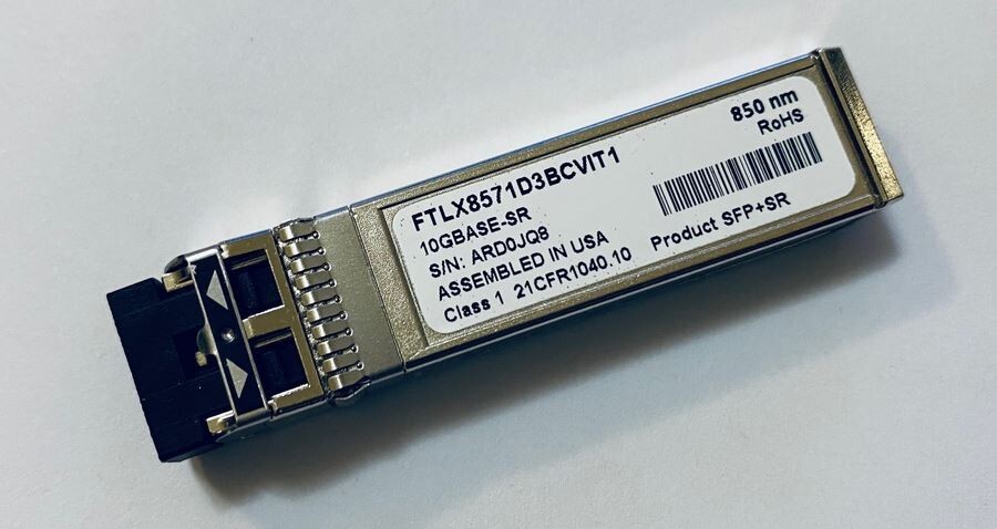 FTLX8571D3BCVIT1 Intel Dell 10gb Ethernet SFP SR Transceiver for