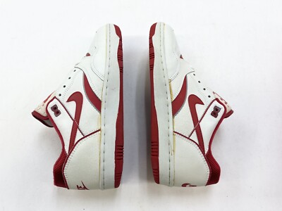 Vintage 1988 Nike Sky Force Low White Neutral Grey Red Leather Sz