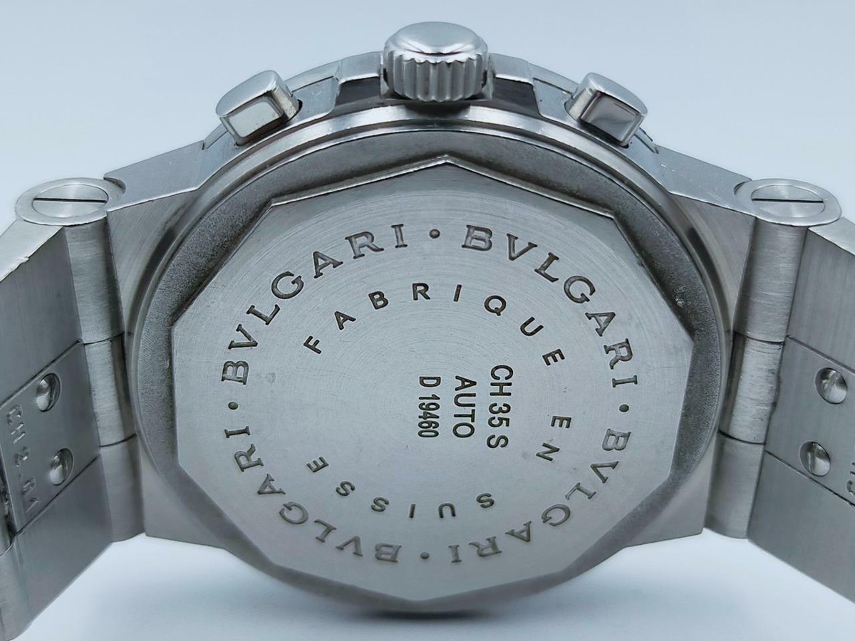 Authentic Bvlgari Diagono CH35S Chronograph 35mm Auto Men's Black