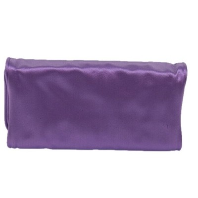 PRADA Jewelry Case Cosmetic Pouch Satin Purple Auth 74450 | eBay