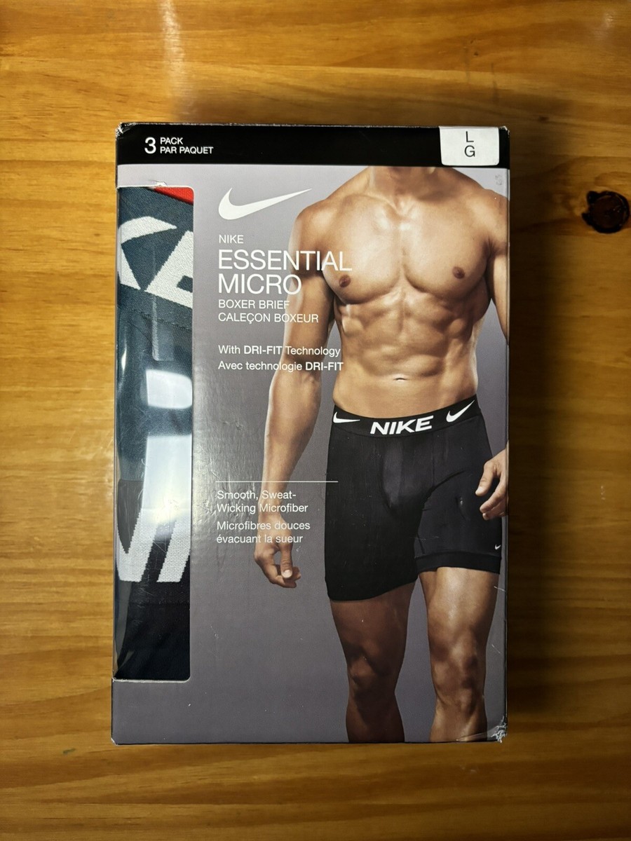 Nike Men's Dri-FIT Essential Micro Boxer Briefs Stretch 3-Pack