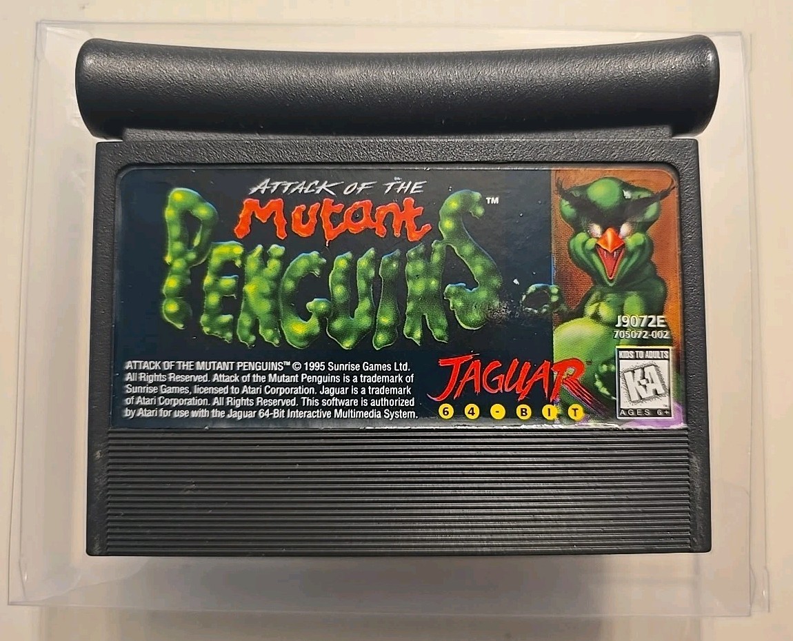 Atari Jaguar - Attack of the Mutant Penguins With Protector RARE
