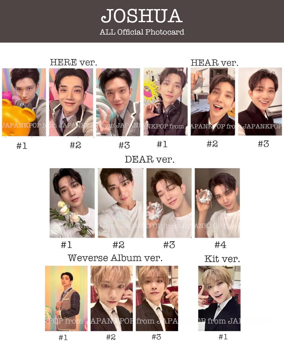 JOSHUA SEVENTEEN 17 IS RIGHT HERE HEAR DEAR Official Photocard