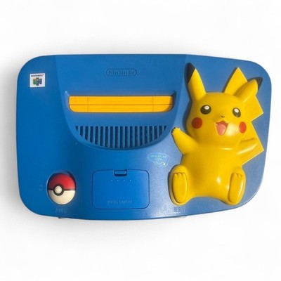 Nintendo 64 N64 Pikachu Blue Yellow Console Set NTSC-J Japan