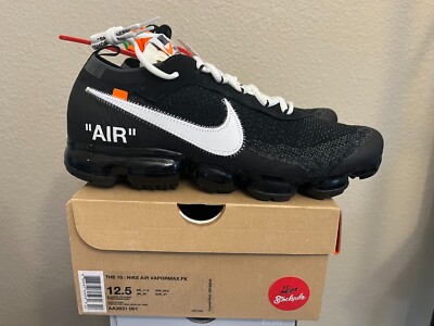 NEW Size 12.5 Nike OFF - WHITE Air VaporMax 2017 AA3831-001 | eBay