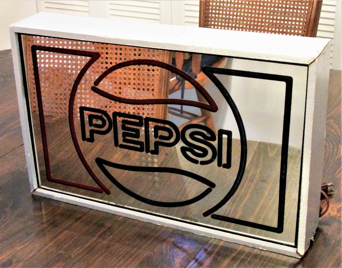 Vintage Electrical Fluorescent Pepsi-Cola Advertising Sign | eBay