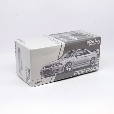 POPRACE PR64-52 1/64 Nissan Skyline GT-R NISMO 400R White POP RACE