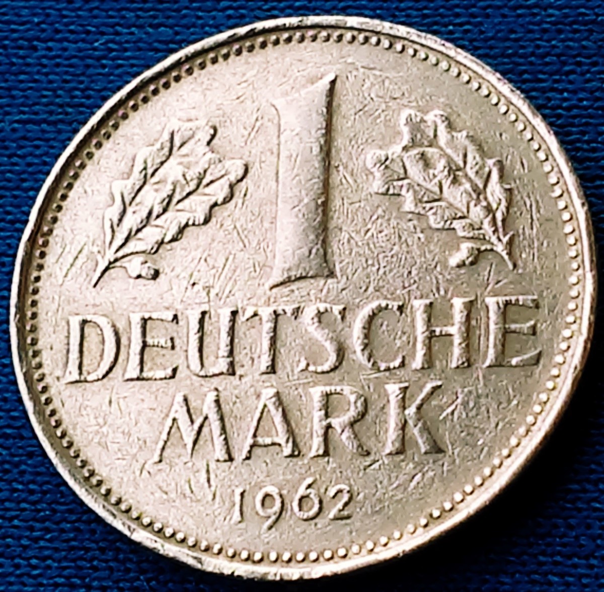 1 Deutsche Mark 1962.D, Germany coin, BUNDESREPUBLIK DEUTSCHLAND
