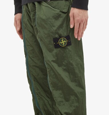 STONE ISLAND $670 RETAIL NYLON METAL ECONYL CARGO ZIP FLIGHT PANT