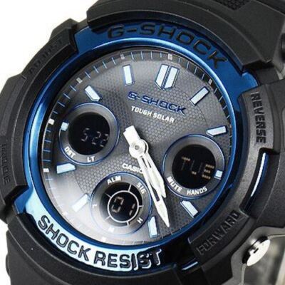 Casio watch G-SHOCK BLACK/BLUE AWG-M100BC-2AJF Men from japan New