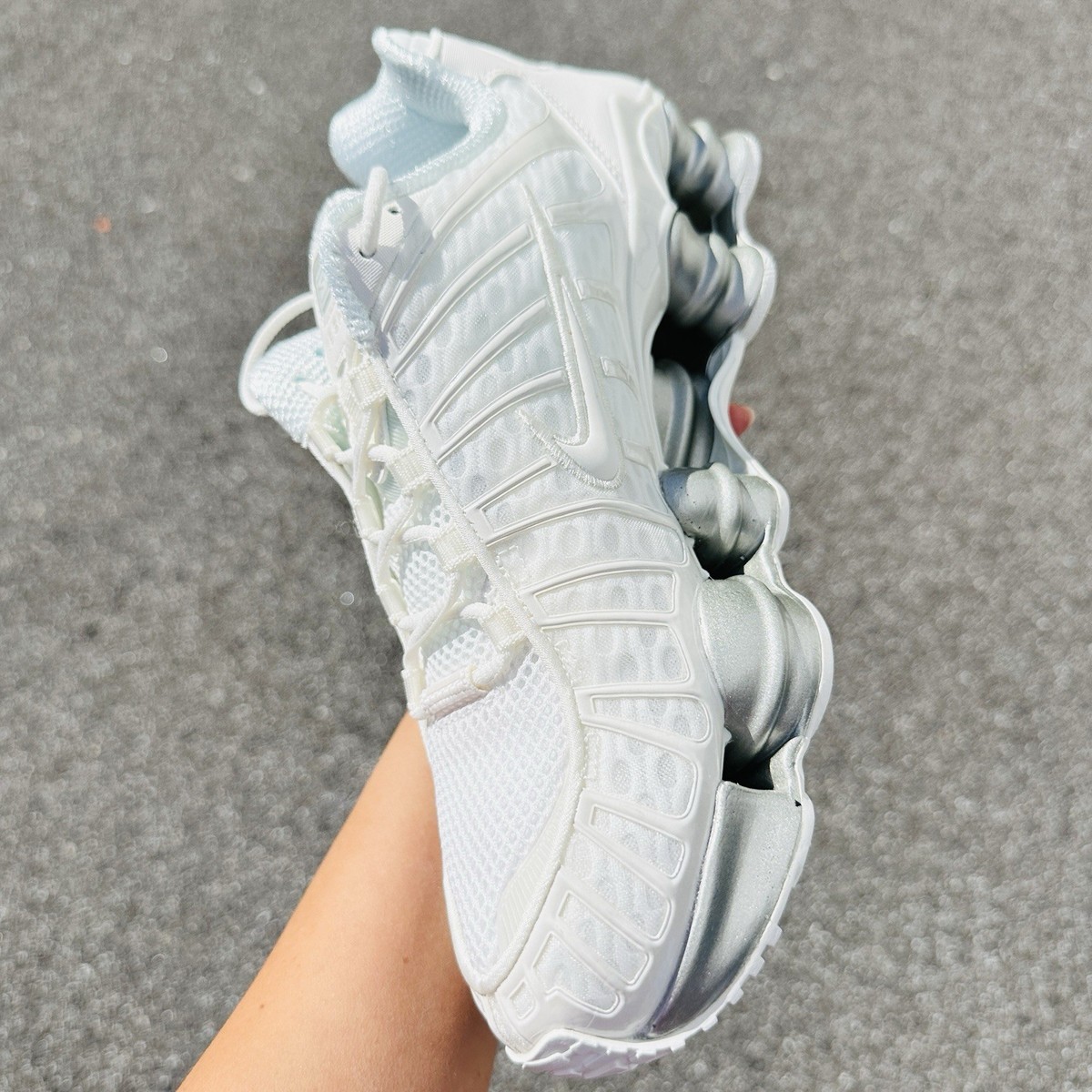 Nike Shox TL Sail White Silver Women's Sizes 8.5-11 AR3566-103 | eBay